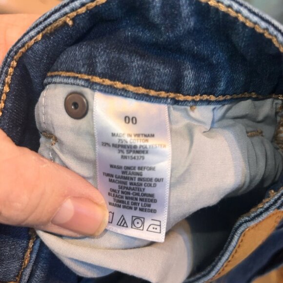 Aeropostale Premium Seriously Stretchy High-Rise Denim Midi Shorts Sz 00‎ - Picture 7 of 7